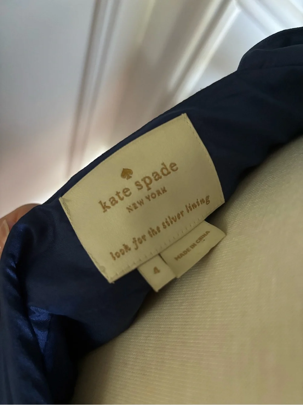 kate spade Navy Fit-and-Flare Cap Sleeve Mini Dress